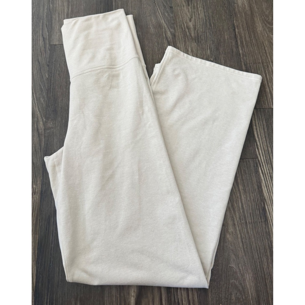 Women's Vuori size small Granite Foldover Straight Leg Pants oatmeal Heather
